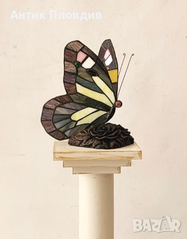 Настолна лампа Tiffany стил – пеперуда, снимка 4 - Настолни лампи - 51655949
