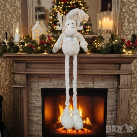 Коледно еленче с опъващи се крачета – 80 см, в три цвята, уютна зимна декорация, снимка 4 - Други стоки за дома - 52134116