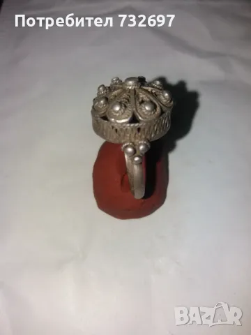 Възрожденски пръстен сребърен, снимка 4 - Антикварни и старинни предмети - 48417866