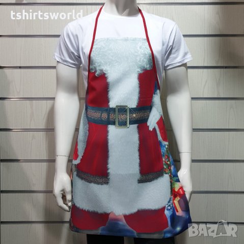 Нова мъжка забавна готварска престилка Дядо Коледа, снимка 3 - Подаръци за мъже - 30723404