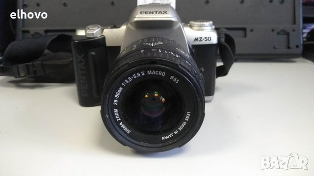 Фотоапарат Pentax MZ-50 с обектив Sigma Zoom 28-80mm 1;3.5=5.6 II Macro ф55