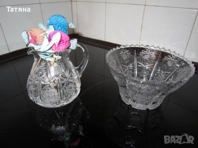 Кристални чаши  БОХЕМИЯ; КУПИ И КАНА, снимка 9 - Чаши - 35545105