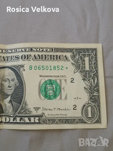 1$долар 2017 със звезда (Star Note), снимка 11 - Нумизматика и бонистика - 56003189