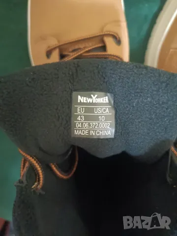 Мъжки зимни боти 43 номер NewYorker бежави , снимка 6 - Мъжки боти - 47289783