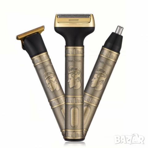 Тример Geemy GM-8045 3 в 1 – Комплект за подстригване и бръснене за мъже, снимка 5 - Тримери - 52099515