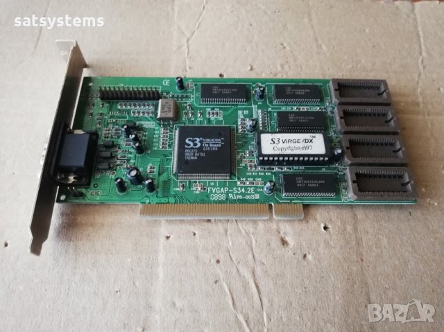 Видео карта S3 Super Virge/DX 2MB PCI, снимка 5 - Видеокарти - 30444655