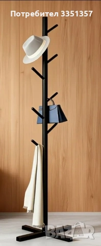 Метална Вертикална Закачалка с 8 Куки – Пестяща Място и Елегантна | Нова