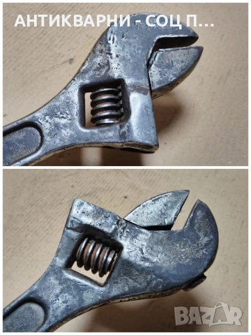 Голям Италиянски Стар Тръбен Раздвижен Ключ ACCIAIO FORGIATO / 3 кг. , снимка 4 - Антикварни и старинни предмети - 52250147