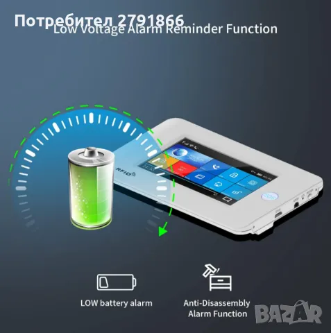 Безжична домашна алармена система, WiFi, GSM, 4G, телефонно набиране, Smart Life - Tuya, снимка 4 - Други - 48321961