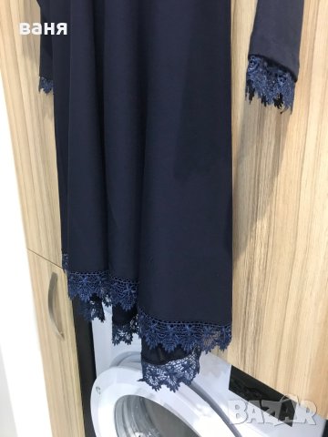 Рокля с дантела синя, снимка 4 - Рокли - 40550575