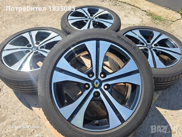 Лети джанти 17ки 5х114.3 Renault + летни гуми 205/50/17 Barum