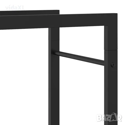 vidaXL Стойка за дърва за огрев, черен мат, 50x28x94 см, стомана, снимка 9 - Дърва за огрев - 56147195