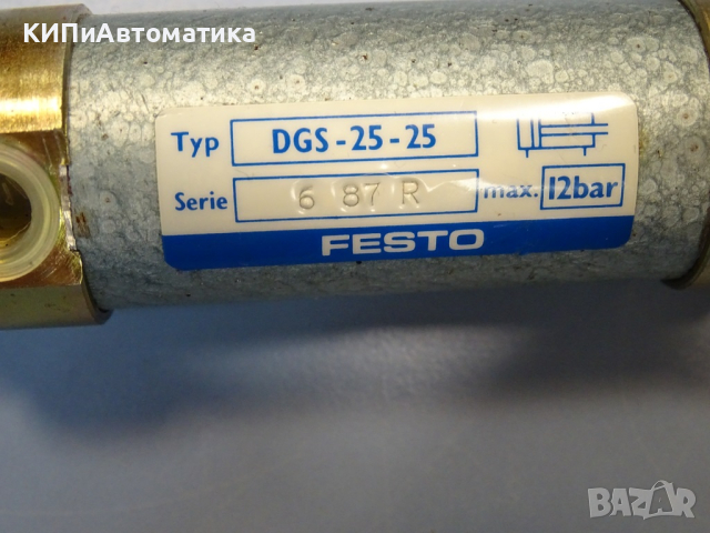 Пневматичен цилиндър Festo DGS 25-25 double acting pneumatic cylinder, снимка 2 - Резервни части за машини - 44602639