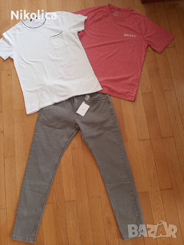 Мъжки къси и дълги дънки Bershka, блузи Calvin Klein, DKNY, Wikiki, размер М. НОВИ или много запазен, снимка 12 - Дънки - 36557726