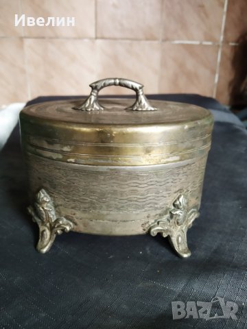 посребрена антикварна кутия, снимка 3 - Антикварни и старинни предмети - 29152958
