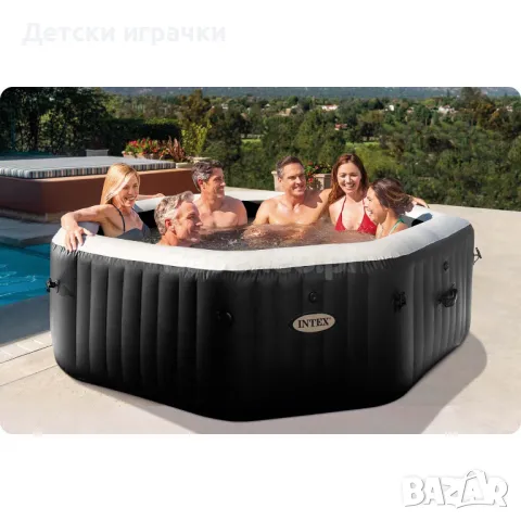 Джакузи Intex PureSpa Jet Bubble, 4 места, 201 х 71 см, 120 струи, LED дисплей и Wi-Fi управление