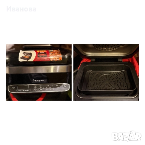 Мултифункционална скара Beper P101FRI080, 1700W, Черен