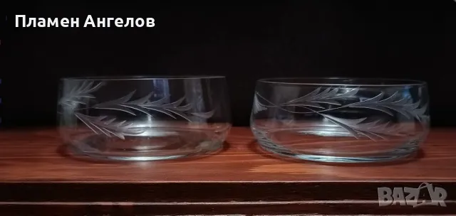 Стари стъклени купи 2 броя. 