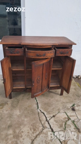 Шкаф антикварен масив №152, снимка 4 - Шкафове - 53246304