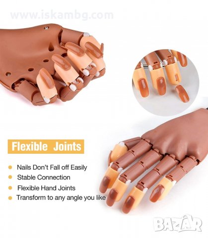 ИЗКУСТВЕНА РЪКА ЗА МАНИКЮР СЪС 100 БР. НОКТИ - код 3089, снимка 6 - Педикюр и маникюр - 33894922
