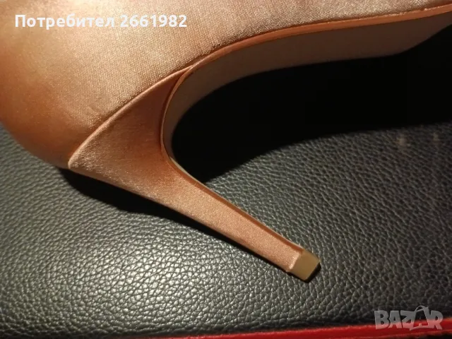 Нови сатенени оранжеви токчета - GRACELAND, снимка 3 - Дамски обувки на ток - 50170698