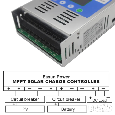 Easun ICharger-MPPT-6048 / 60A соларен контролер 12V 24V 36V 48V, снимка 3 - Друга електроника - 44734941