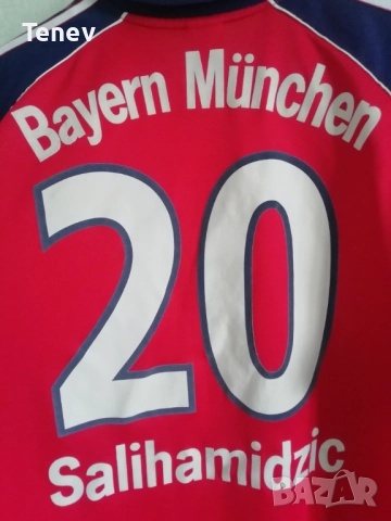 Bayern Munich Salihamidzic Match Worn Adidas мачова оригинална тениска фланелка Байерн Мюнхен , снимка 3 - Тениски - 52910581