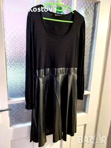 Рокля с кожа 2ХЛ-3ХЛ, снимка 4 - Рокли - 48213997