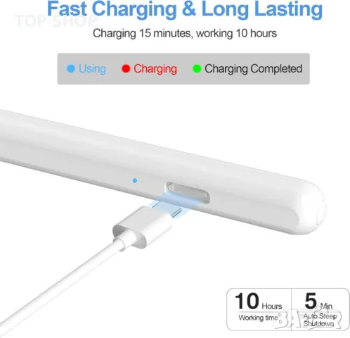 KBCASE Stylus Pen за Apple iPad (2018-2023), снимка 7 - Таблети - 49500309