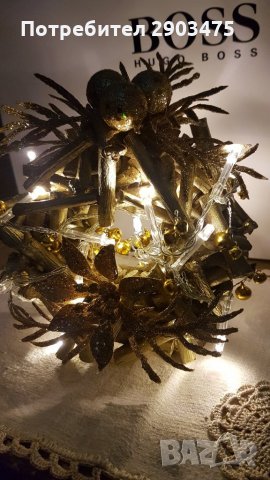 Новогодишен коледен венец статуетка, снимка 5 - Декорация за дома - 31109266