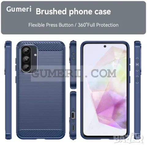 Samsung Galaxy A36 - Противоударен Силиконов Гръб - Карбон, снимка 10 - Калъфи, кейсове - 50042197