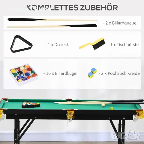 SPORTNOW Билярдна маса, сгъваема, снимка 4 - Настолни игри - 56240988
