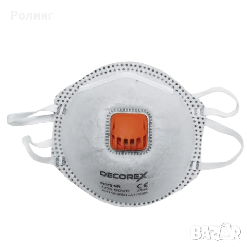 МАСКА ПРОТИВОПРАХОВА DECOREX КЛАПАН FFP2 NR D CARBON 3бр.