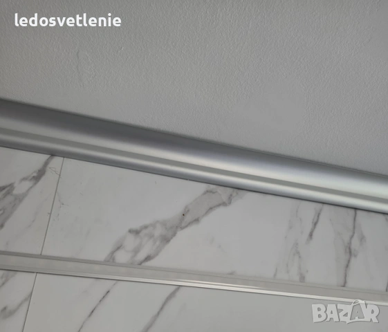 Декоративен LED Корниз за Таван – Алуминиев Профил за LED Лента + дифузор (капаче) пръчка 2 метра, снимка 2 - Лед осветление - 54310593