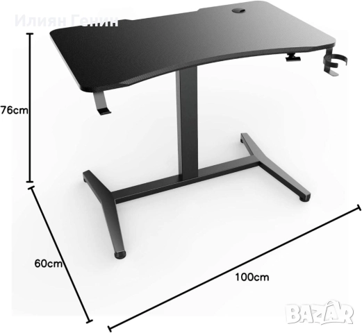 YULUKIA  Маса с регулируема височина Airlift, снимка 7 - Работни маси и бюра - 52192687