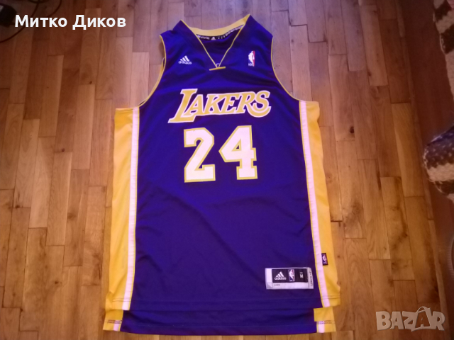 Kobe Bryant #24 Los Angeles Lakers NBA маркова баскетболна тениска  оригин.Adidas размер M lenght +2, снимка 1 - Баскетбол - 44797385