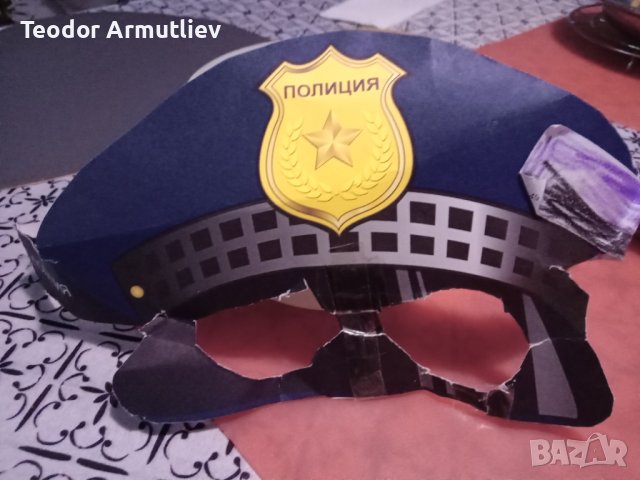 Ръчно изработена полицейска маска, снимка 1