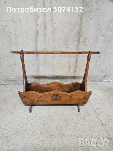 Масивна дъбова стойка с дърворезба, снимка 5 - Други - 49668337