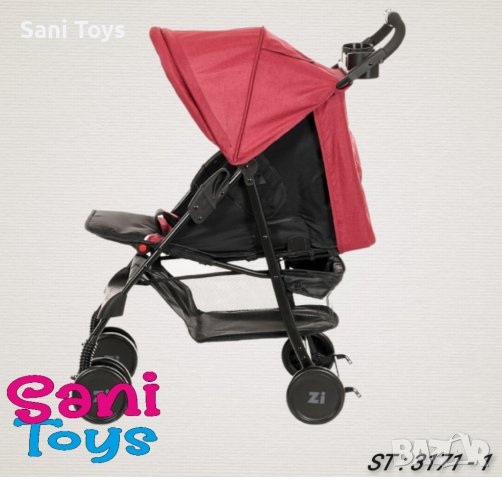 Лятна детска количка ZIZITO Adel, червена, снимка 4 - Детски колички - 38205589