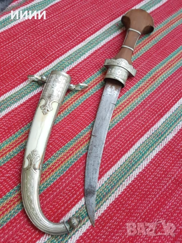 Сребърна кама хаджар, снимка 3 - Антикварни и старинни предмети - 53238140