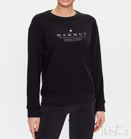 Дамска памучна блуза Mammut Core ML Crew, черна, размер М и XL, снимка 2 - Блузи с дълъг ръкав и пуловери - 42355146