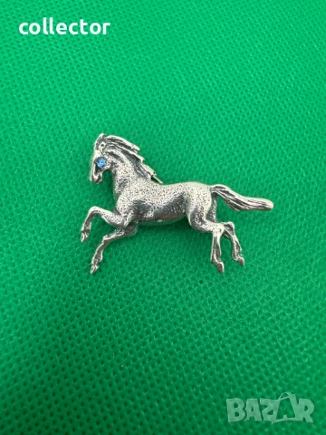 Сребърна брошка на кон / нова. №7439