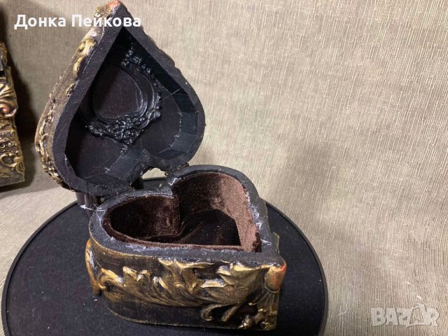 Ръчно декорирана кутия за бижута - бижутиера, снимка 6 - Декорация за дома - 40229452