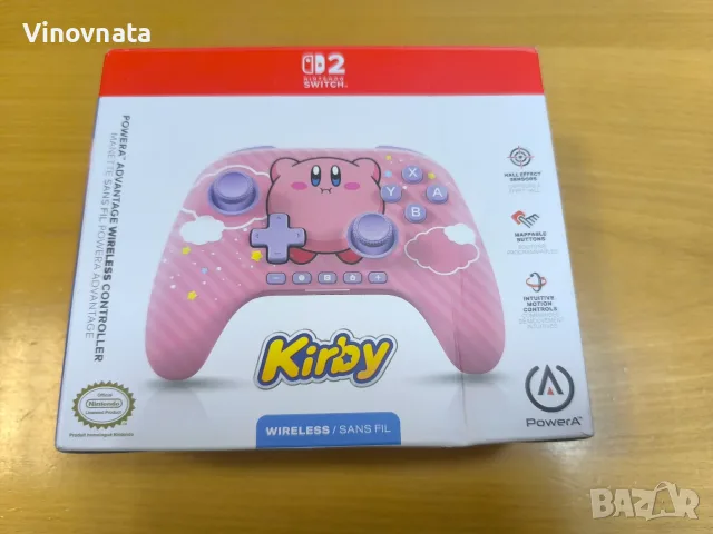 Безжичен контролер PowerA - Advantage Wireless, Kirby Puff (Nintendo Switch 2)