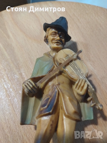 Италиански цигулар, красива изработка ръчна работа 15см височина , снимка 10 - Антикварни и старинни предмети - 51912772