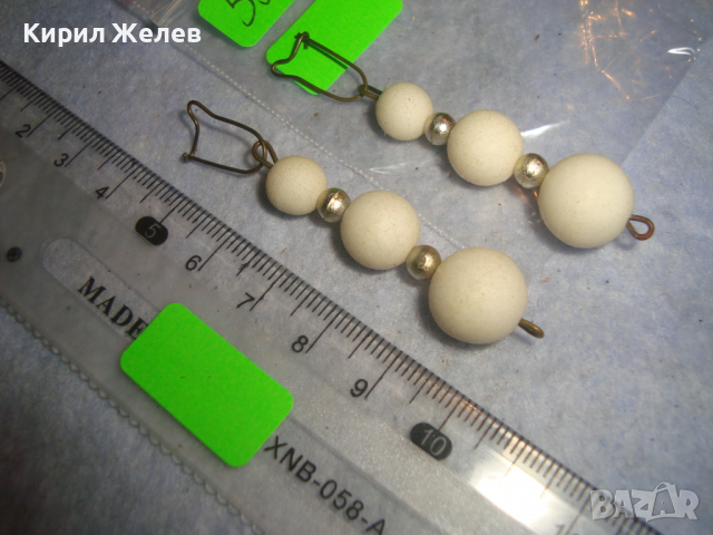 СТАРИ ВИНТИДЖ ОБЕЦИ с МЕСИНГОВИ ЗАКАЧАЛКИ ТОПЧЕСТИ СТИЛНИ 5555, снимка 3 - Обеци - 36538906