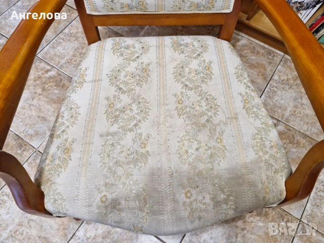 Старинно кресло за дневна, снимка 5 - Дивани и мека мебел - 52955569