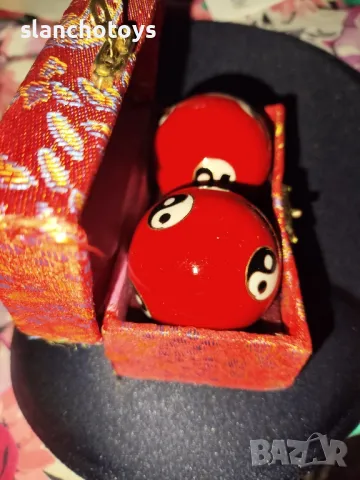 Baoding топки,47мм,звънтящи/хармонични топки. За релакс Yin and Yang / Ин и Ян / седеф,емайл, Метал , снимка 3 - Други стоки за дома - 47535690