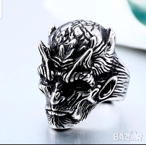 Рокерски пръстен - Белия Бродник, снимка 3 - Пръстени - 44338959