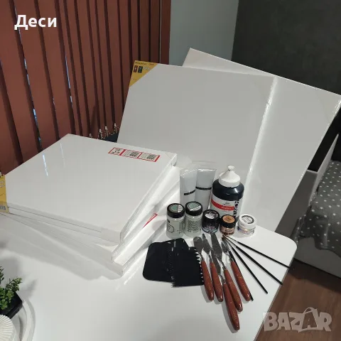 Продавам комплект за рисуване, купен от Idea Hobby. Всичко е запазено, платната са чисто нови , снимка 3 - Изкуство, музика, кино и фотография - 56218956